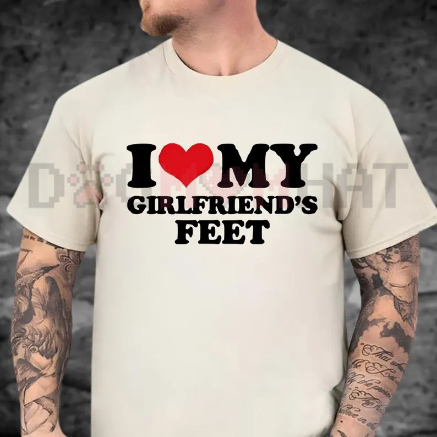 Men's "I Love My Girlfriend's Feet" Graphic T-Shirt