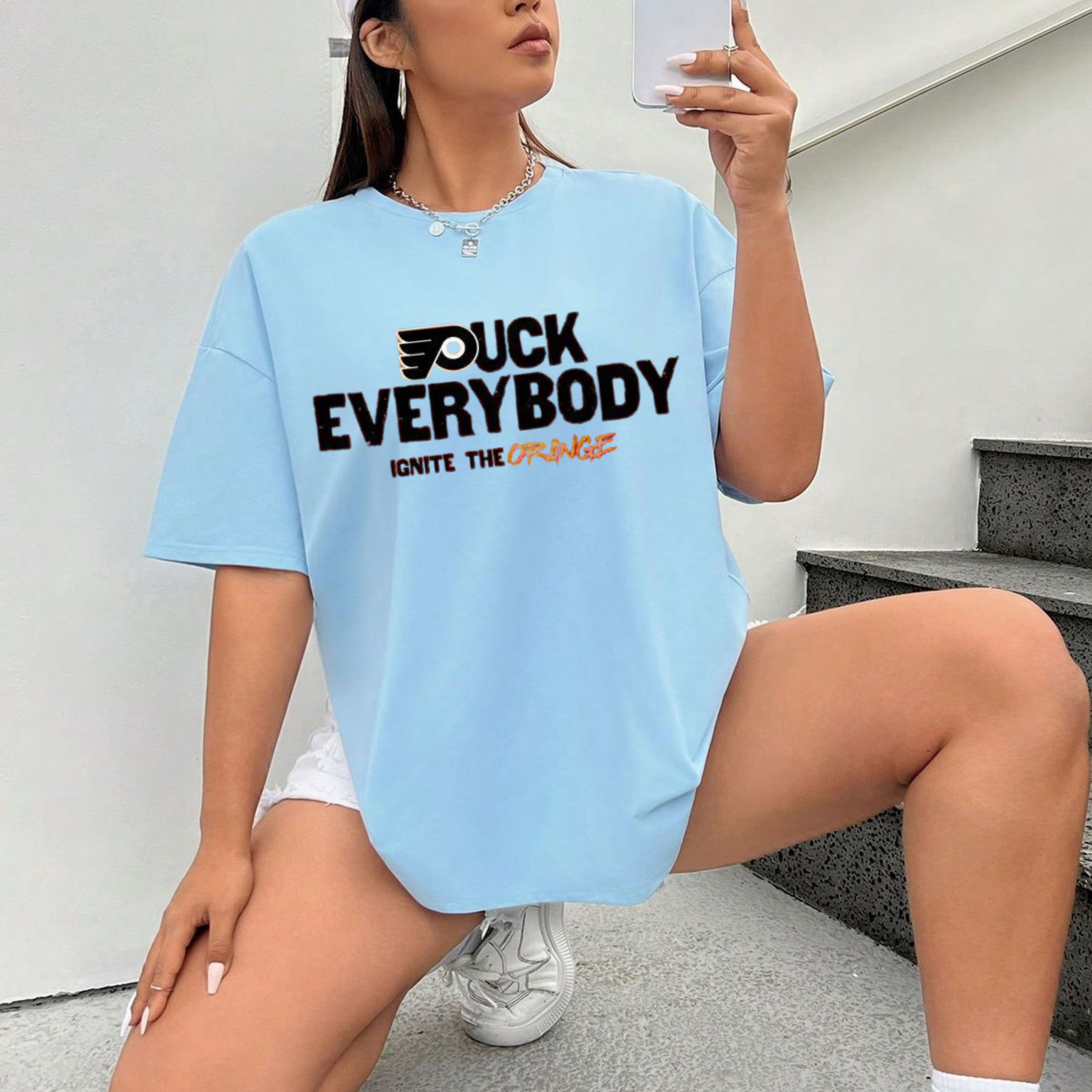 "Puck Everybody" Funny Hockey T-Shirt
