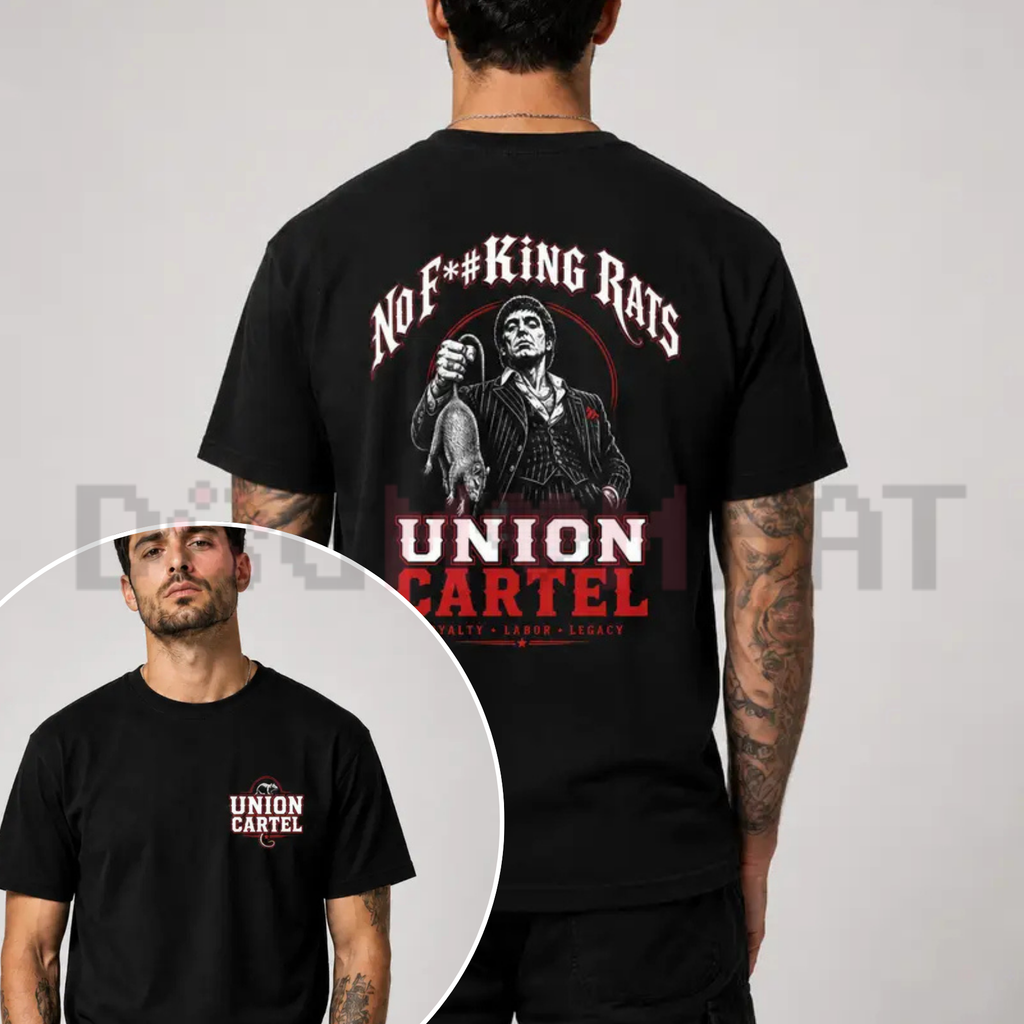 The "No Rats" Vintage Mobster Tee – Retro Union Cartel Graphic T-Shirt