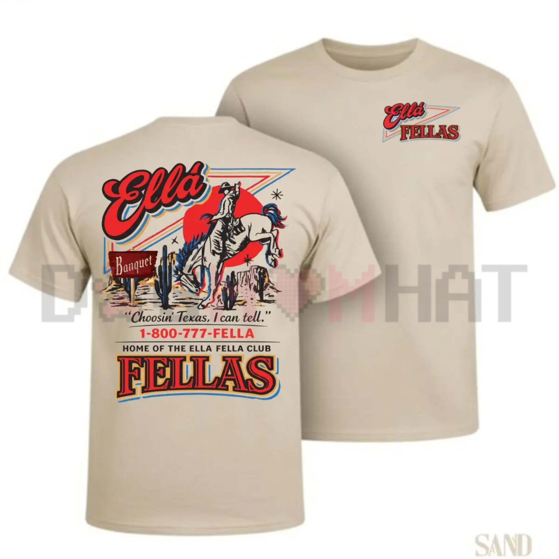 Ella Fellas T-Shirt – Vintage Cowboy Skeleton Texas Graphic Tee