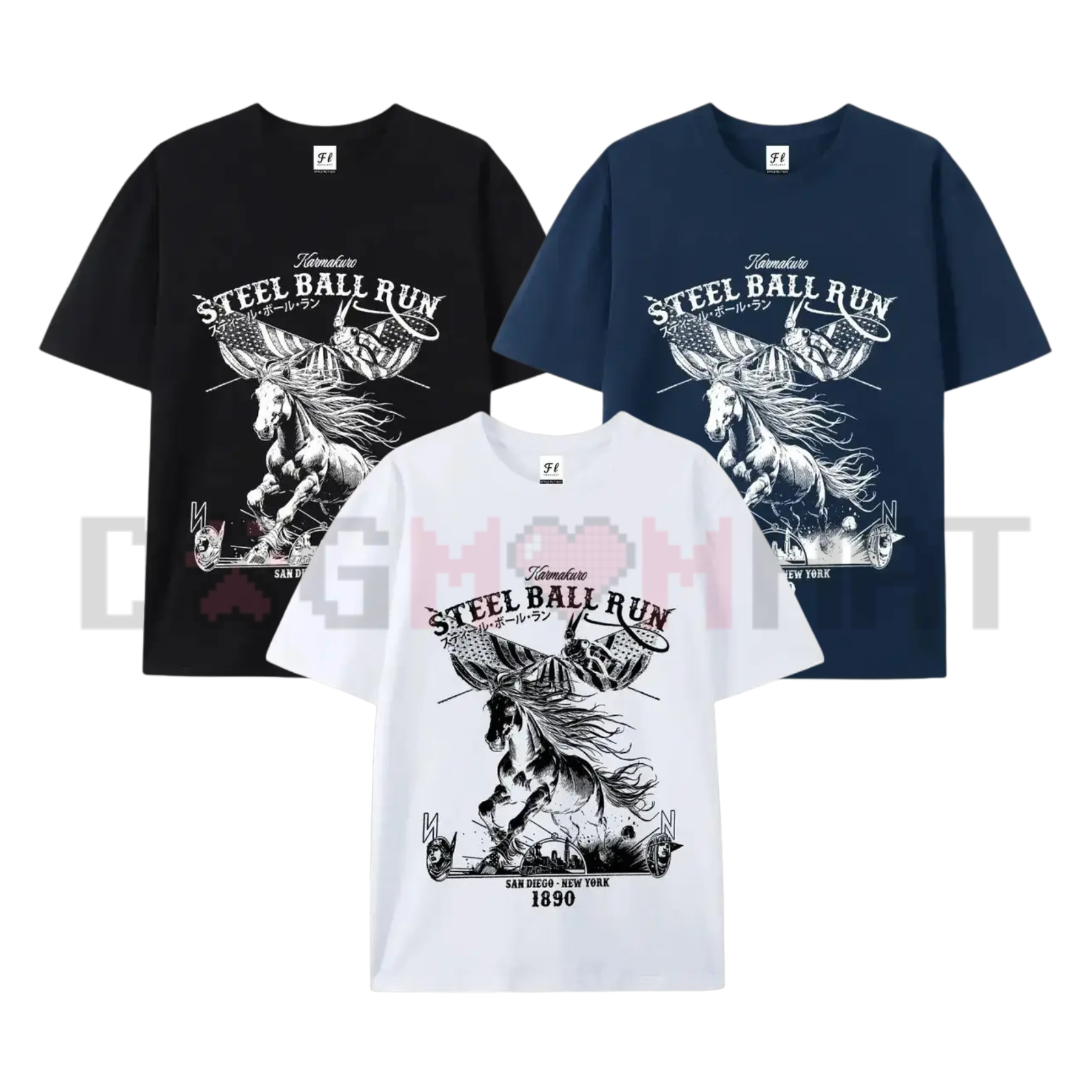 SBR "Steel Ball Run" Horse Racing T-Shirt