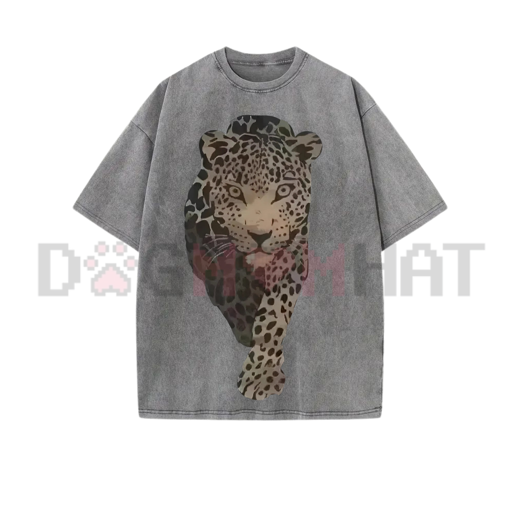Leopard Print Women's Vintage Washed T-Shirt
