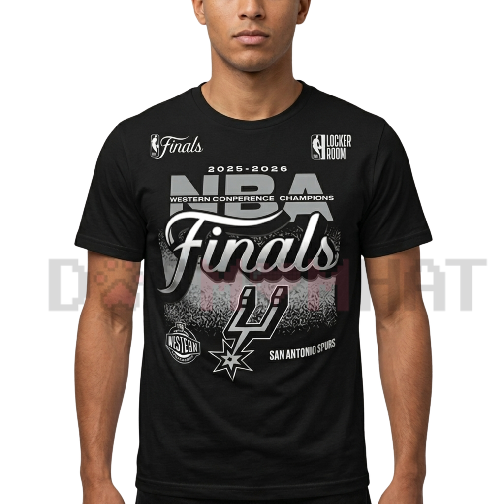 Spurs Fanatics 2026 Western Conference Champions Locker Room T-Shirt