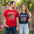 Vintage 1776-2026 USA Flag Graphic Tee
