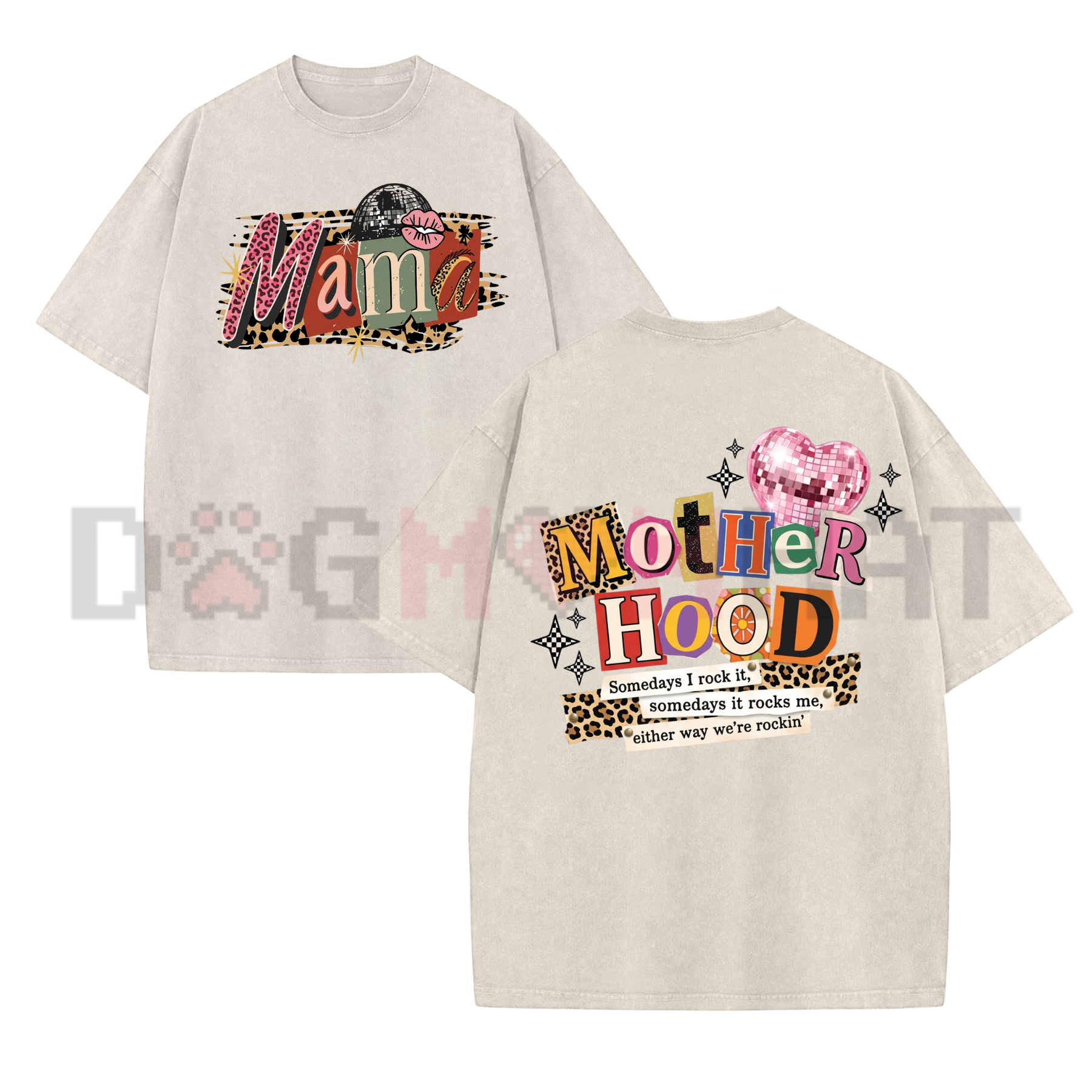 Vintage Wash "MOM" Graphic Tee