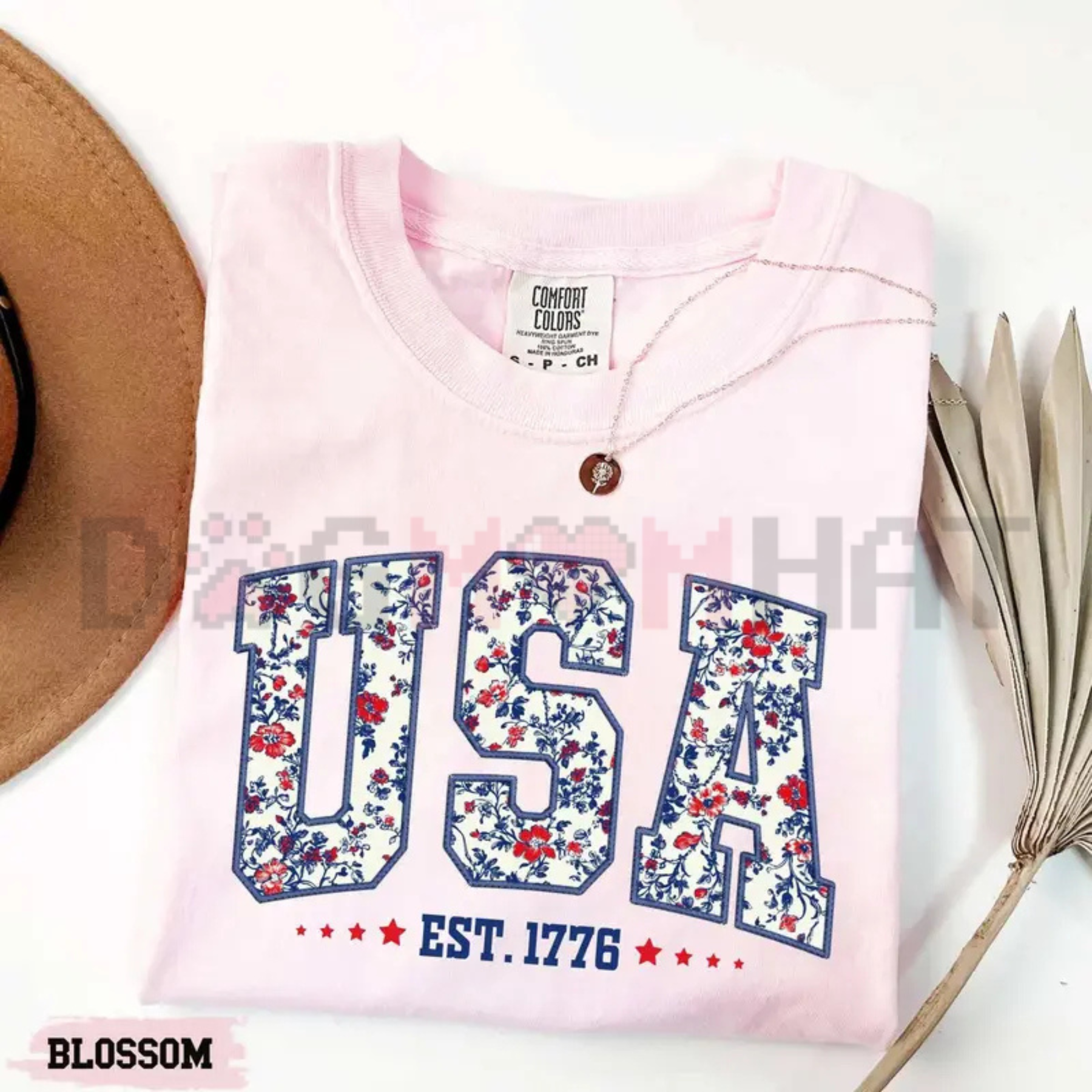 Floral USA Shirt – Retro Botanical America Tee