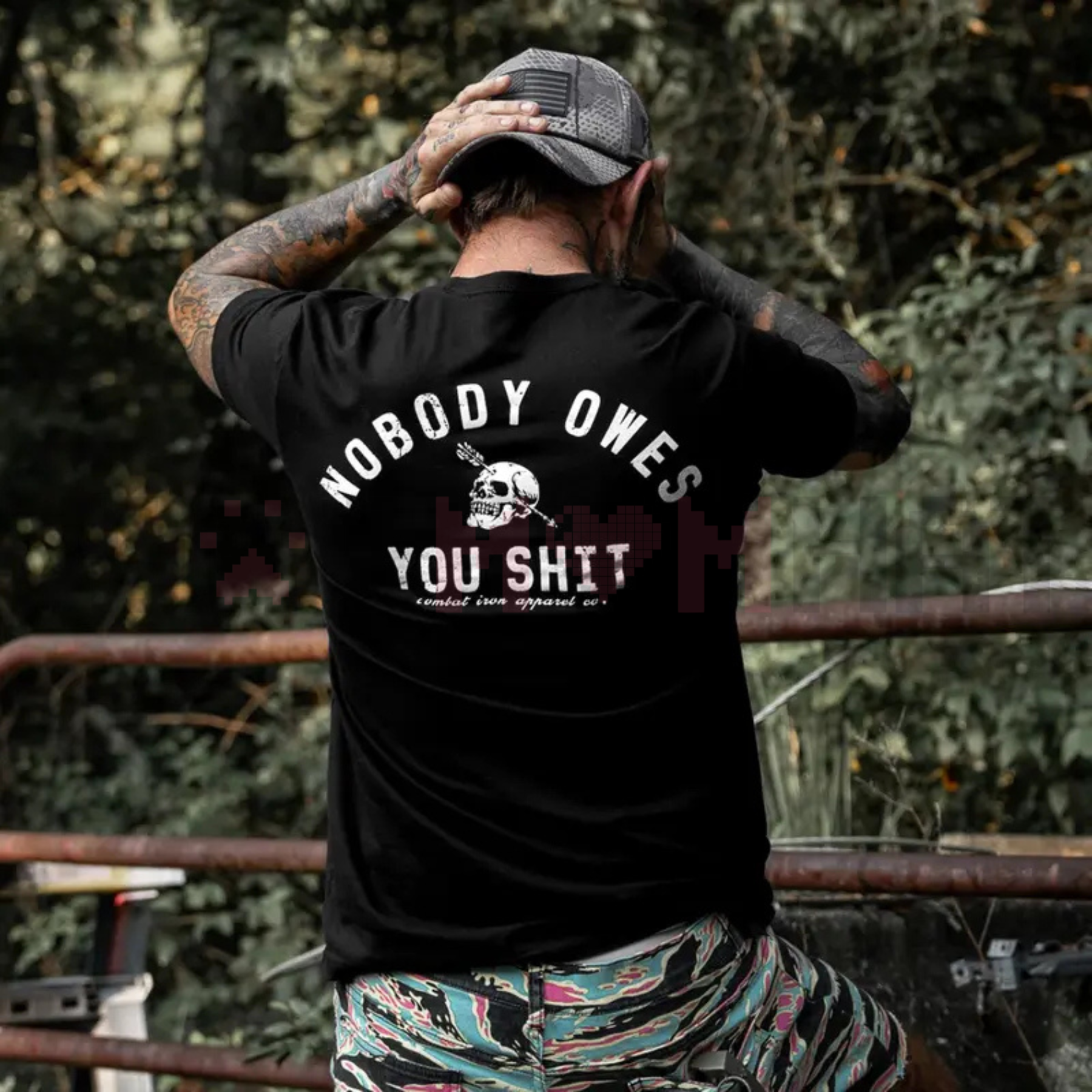 "Nobody Owes You Shit" Skull Men’s T-Shirt
