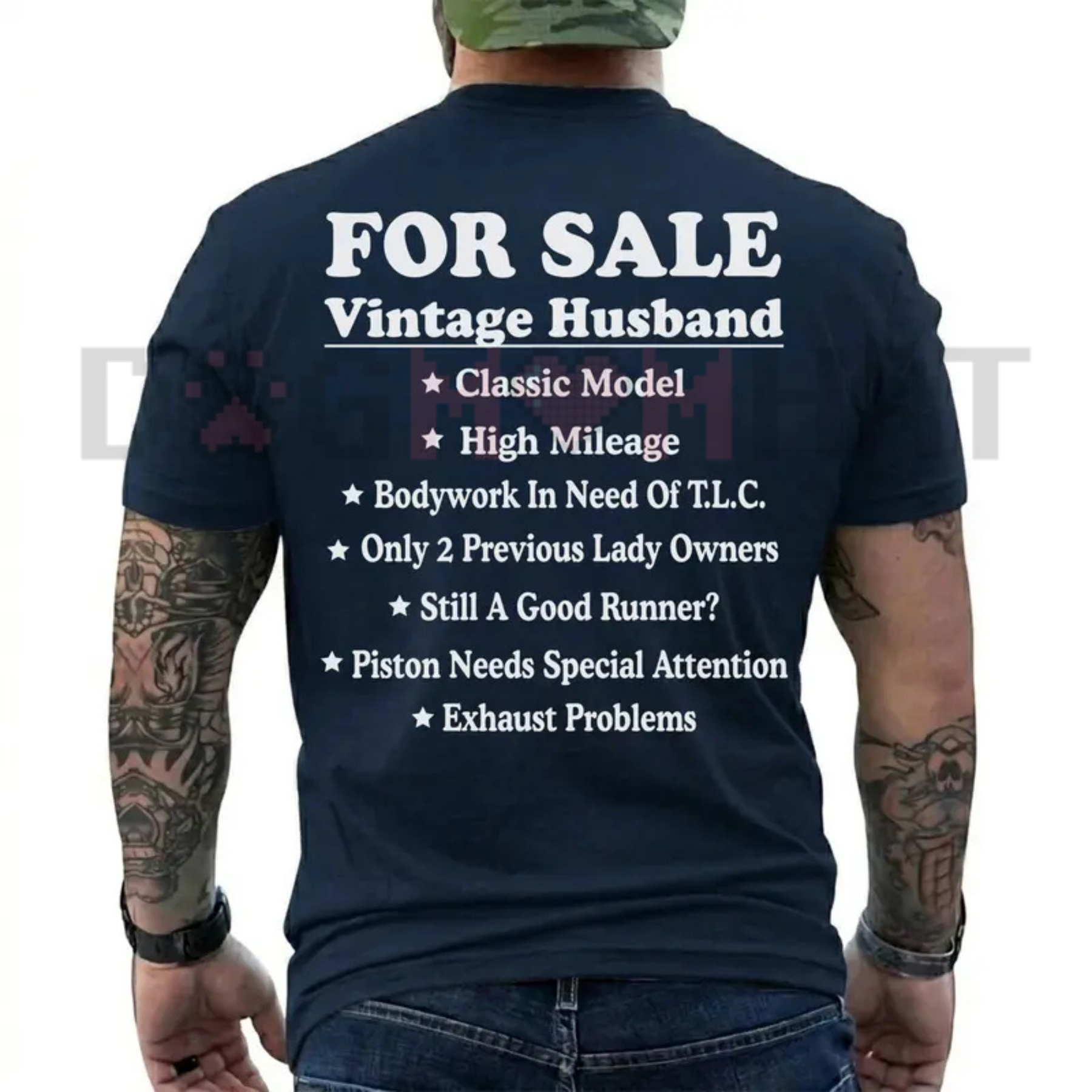 Husband For Sale" Funny T-Shirt – Sarcastic Husband Graphic Tee