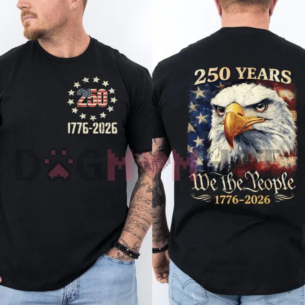 250th Anniversary Patriotic USA Flag Tee, 1776-2026 Historic Celebration 2-Sided Shirt