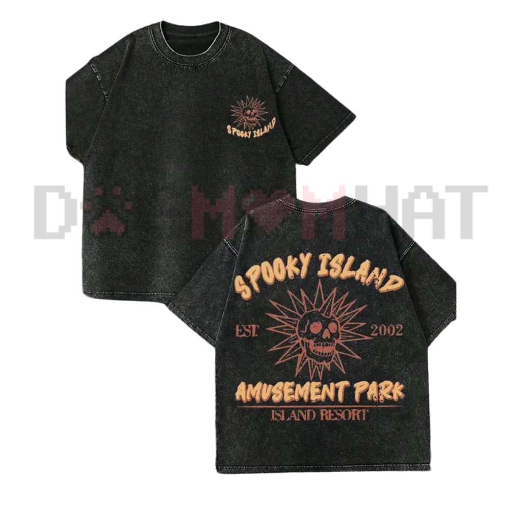 "Spooky Island" Retro Amusement Park T-Shirt – 2002 Vintage Tee