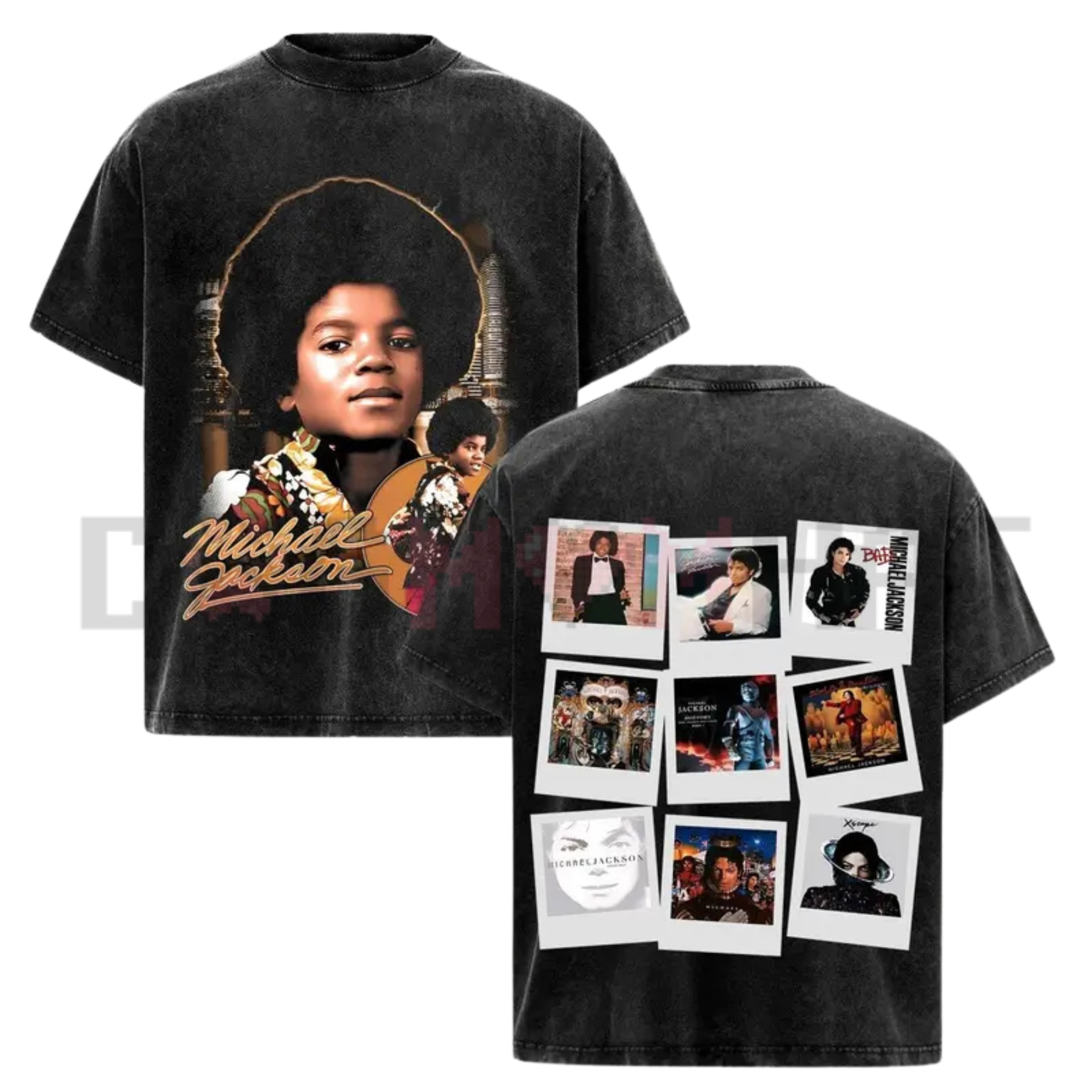Michael Jackson Vintage Collage Washed T-Shirt