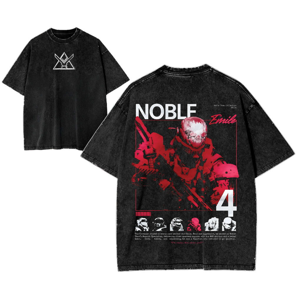 Vintage "Noble Team" Halo Reach Shirt – Retro 90s Bootleg Gaming Tee