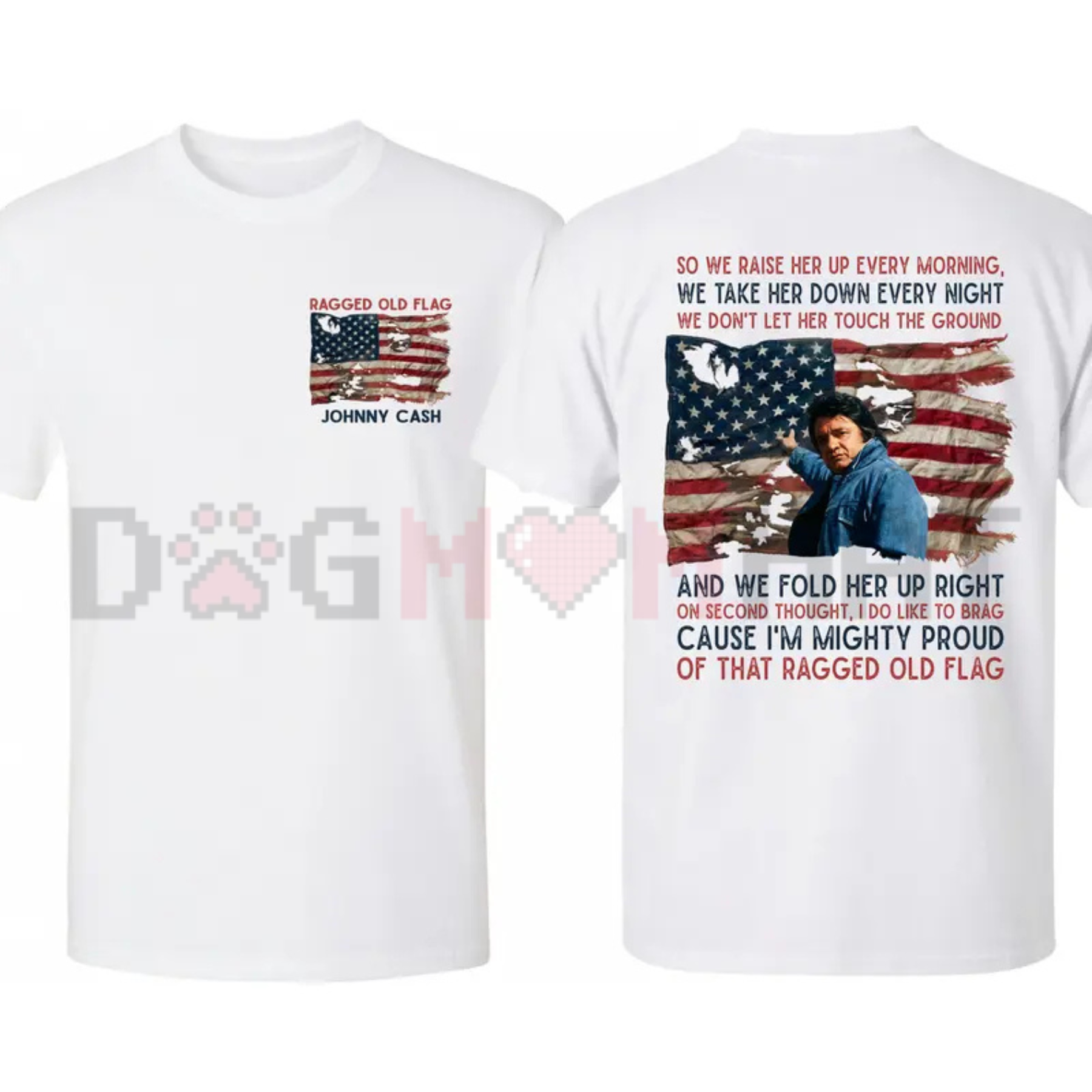 Johnny Cash "Ragged Old Flag" T-Shirt – 4th of July Legend of Country Music Tee