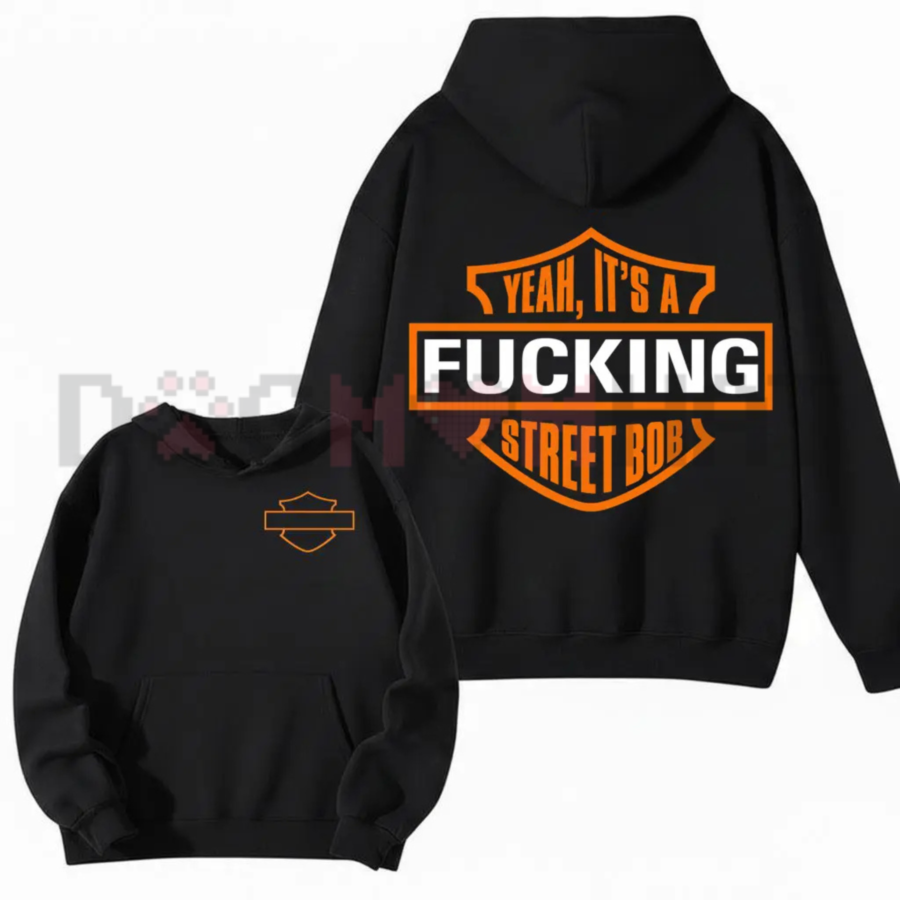 "Yeah It’s A F* StreetBob" Biker Hoodie – Rebel Streetwear Graphic Top