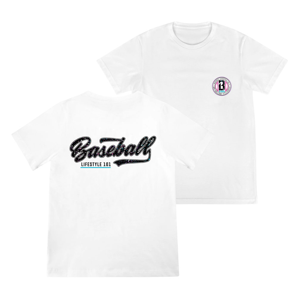Splatter Baseball "Galaxy" T-Shirt – Abstract Sports Graphic Tee