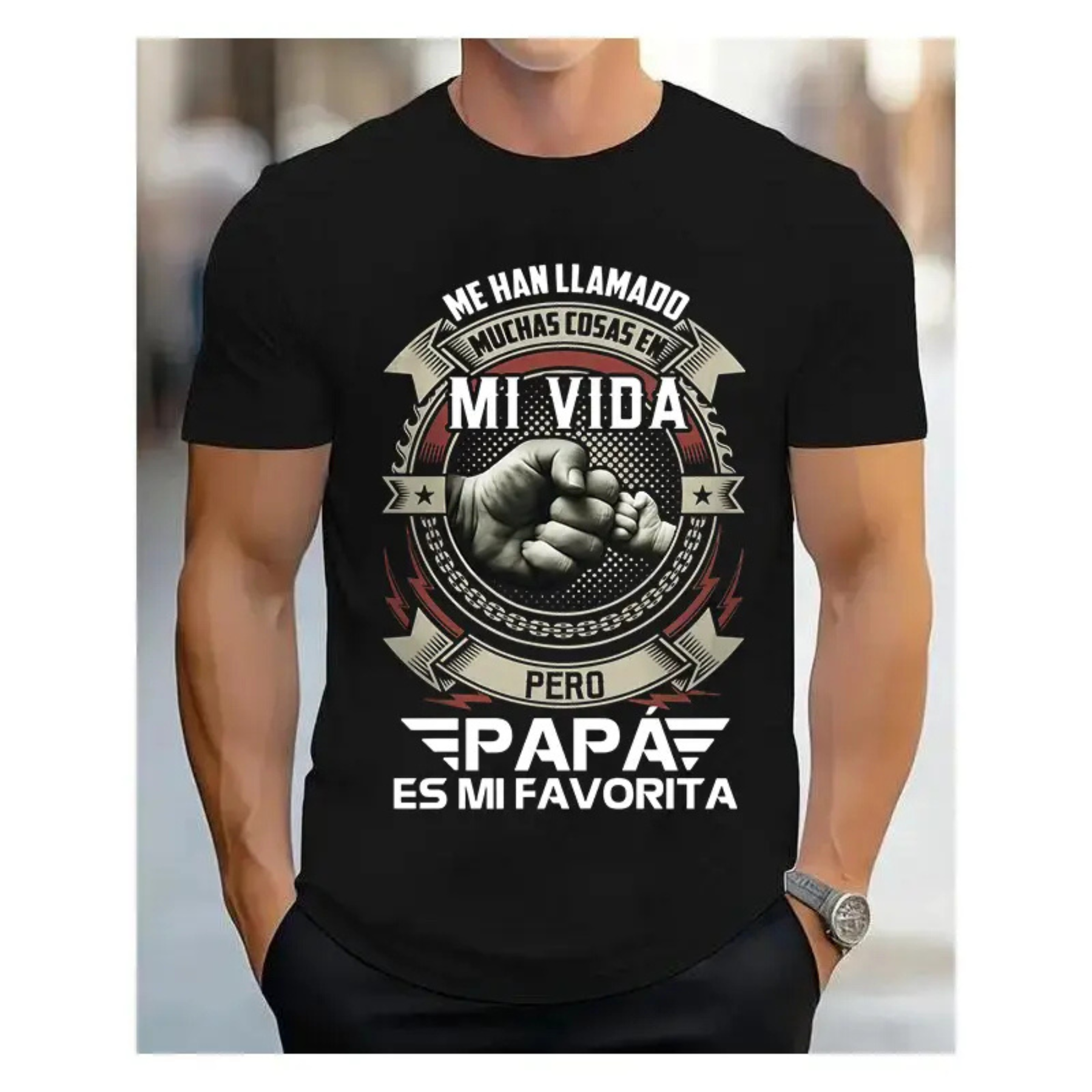 "Papá Es Mi Favorita" T-Shirt – Spanish Graphic Tee for Latino Dads