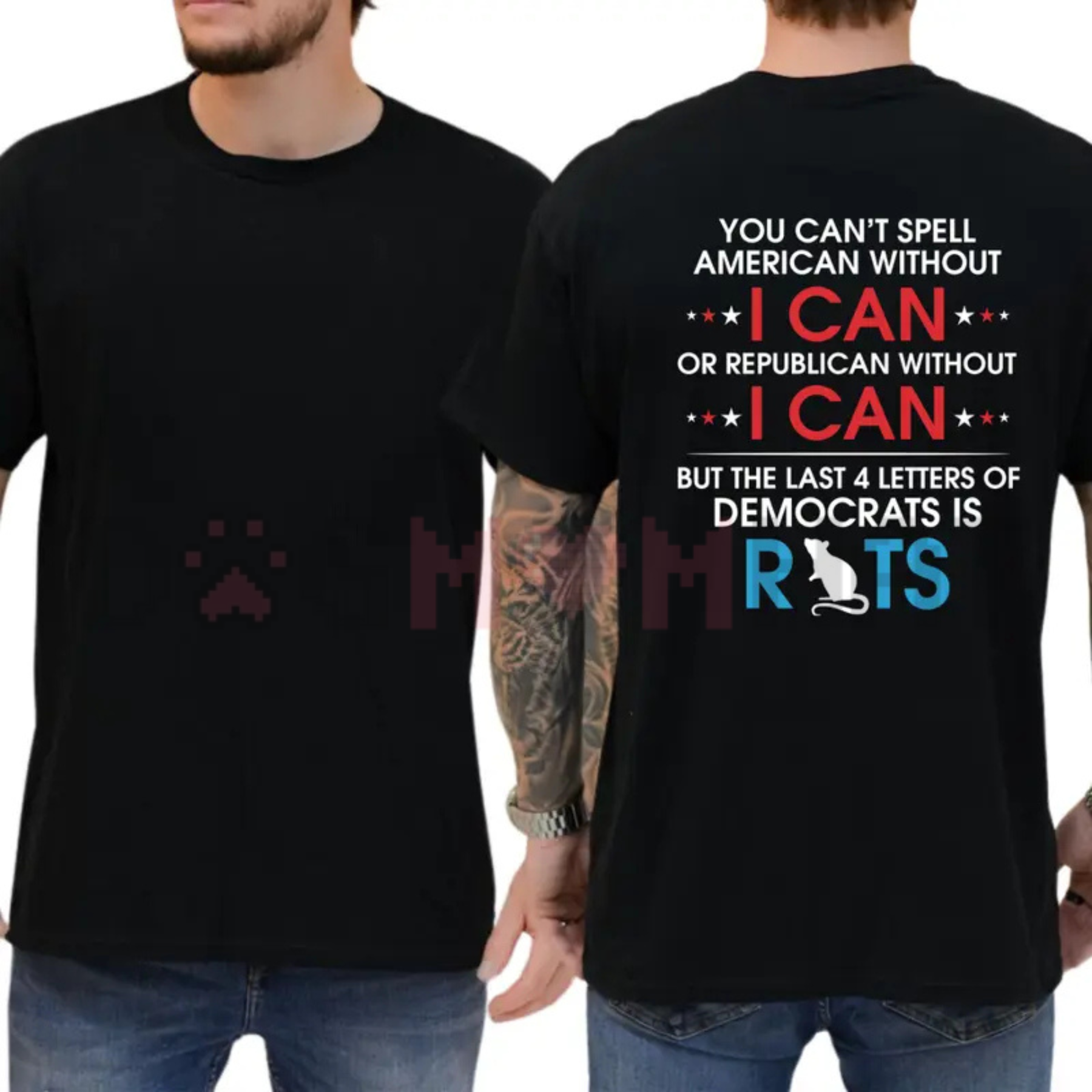 "Republican I Can" vs "Democrats" Funny Political T-Shirt