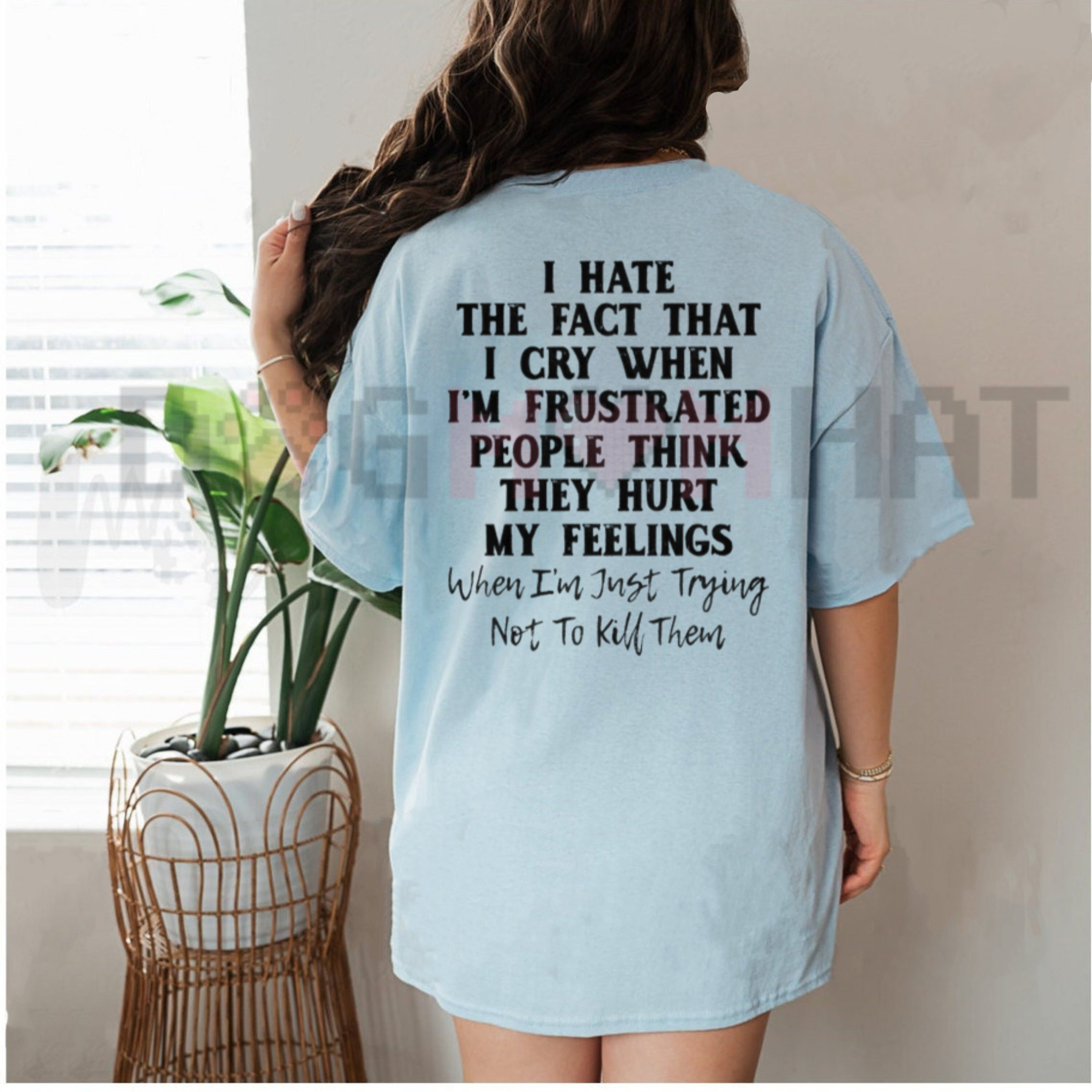 Minimalist "I Hate That I Cry" Graphic T-Shirt