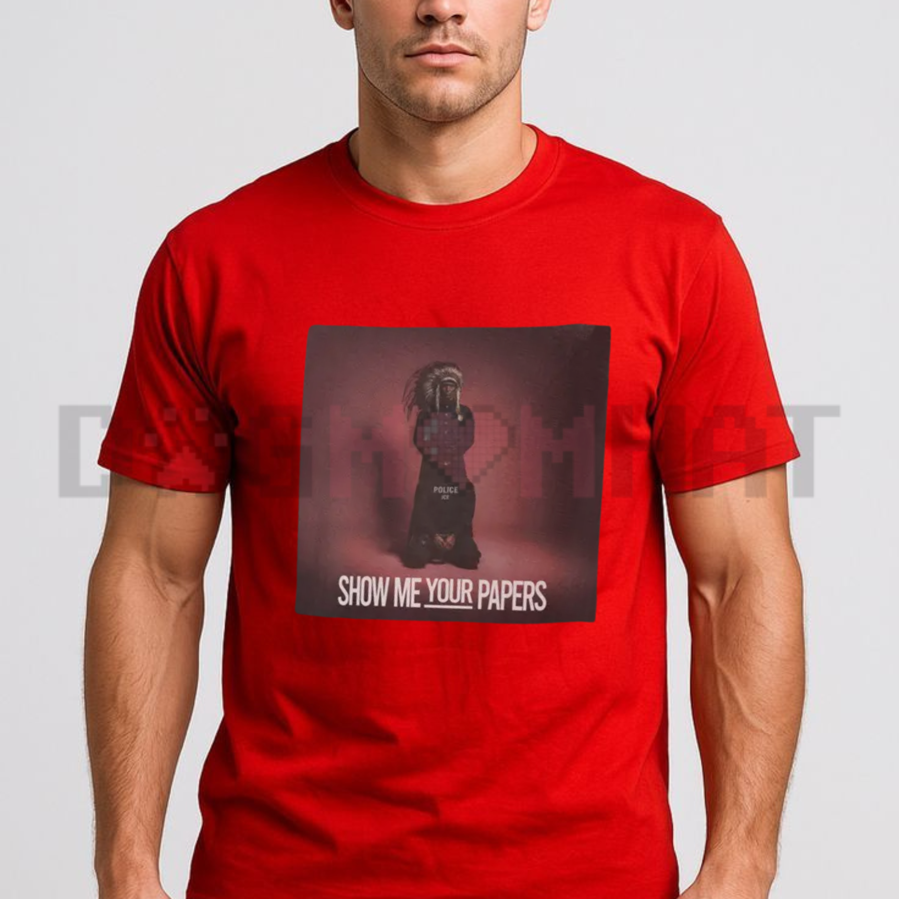 "Show Me Your Papers" Native American T-Shirt