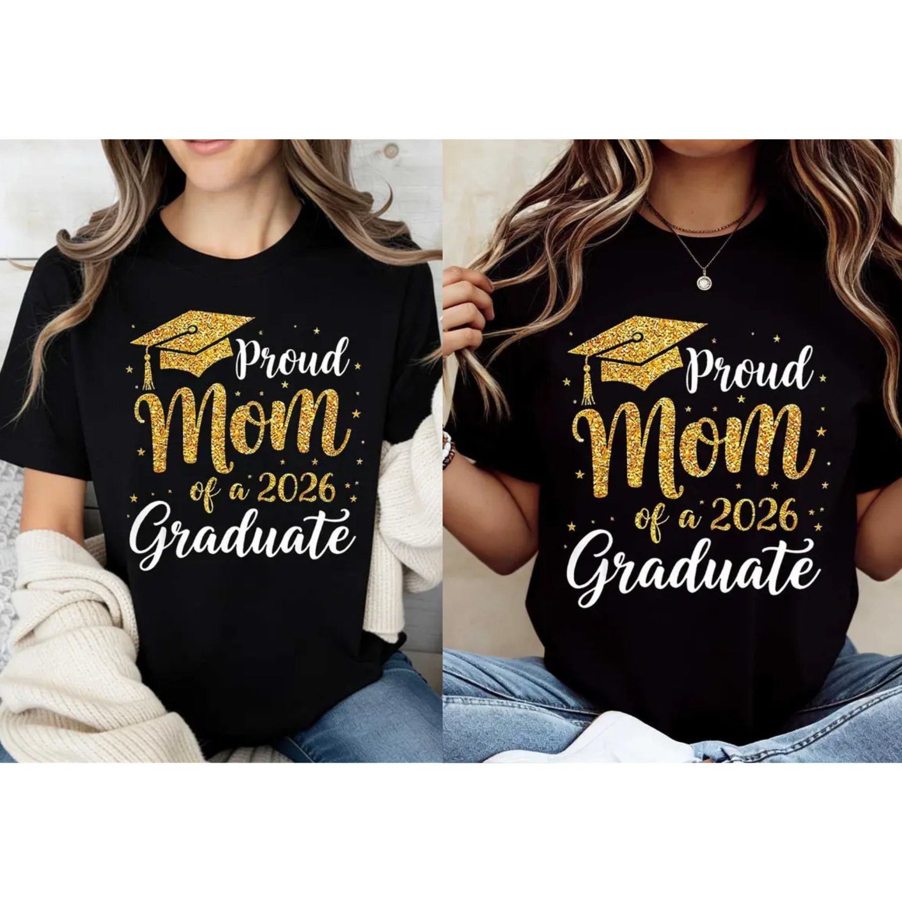 Mom of a 2026 Graduate T-Shirt – Graduation Cap Graphic Tee