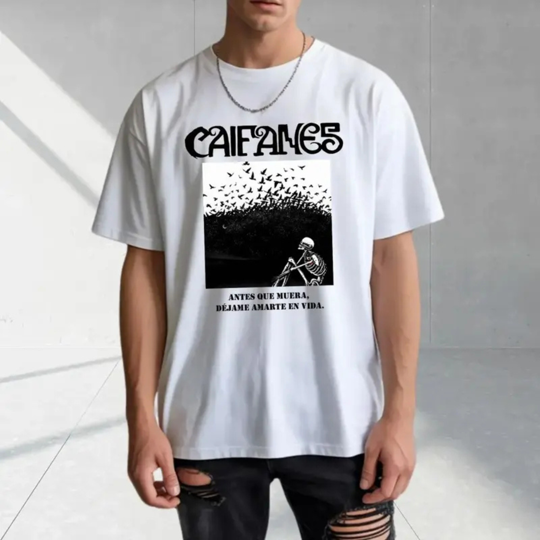 Caifanes "Miedo" Skeleton Birds T-Shirt