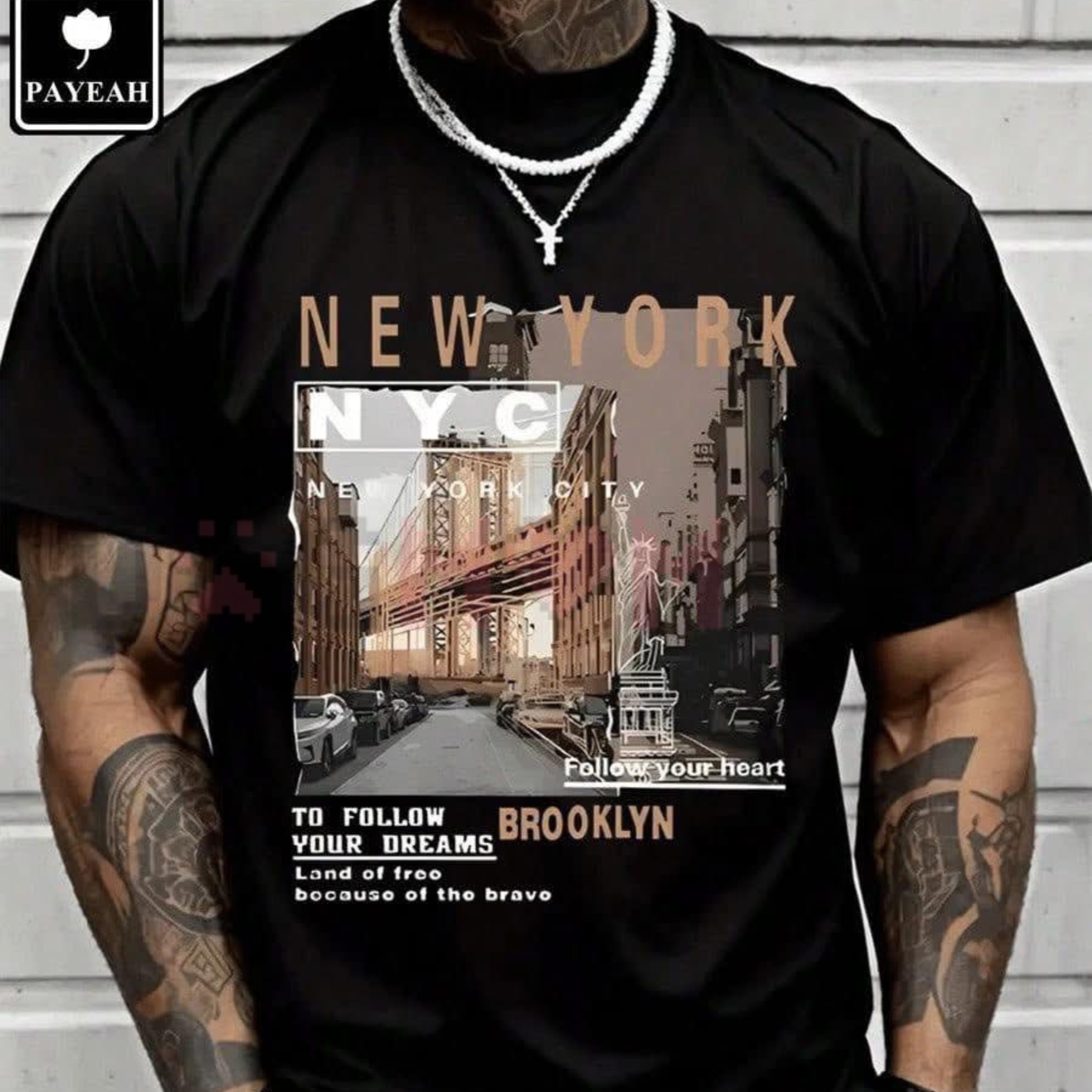 Vintage Photo Style Graphic Print Casual Tee – Retro Aesthetic Top