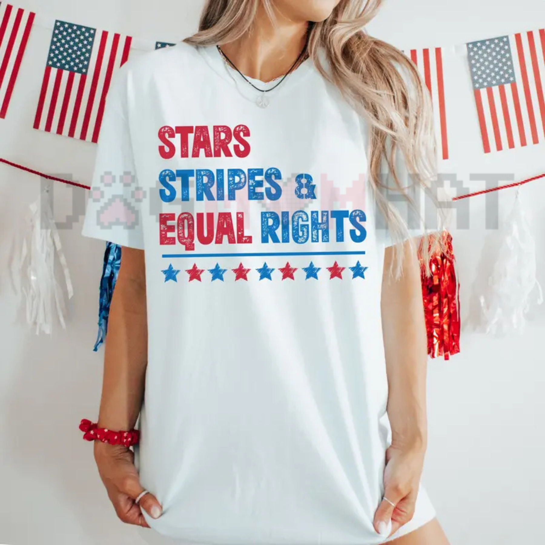 Stars, Stripes & Equal Rights T-Shirt – Patriotic 4th of July Tee