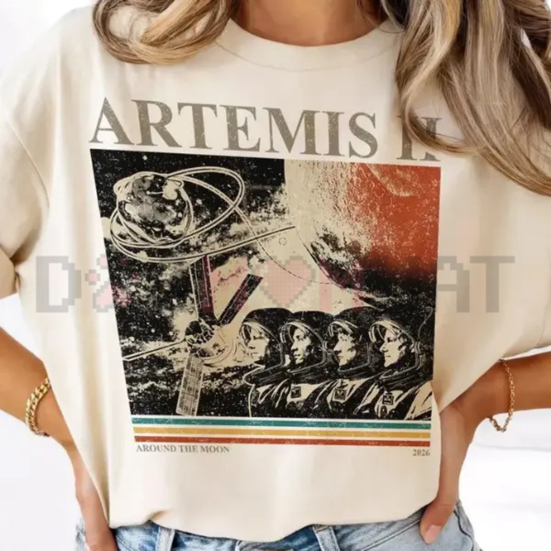 Artemis II Around The Moon Vintage T-Shirt