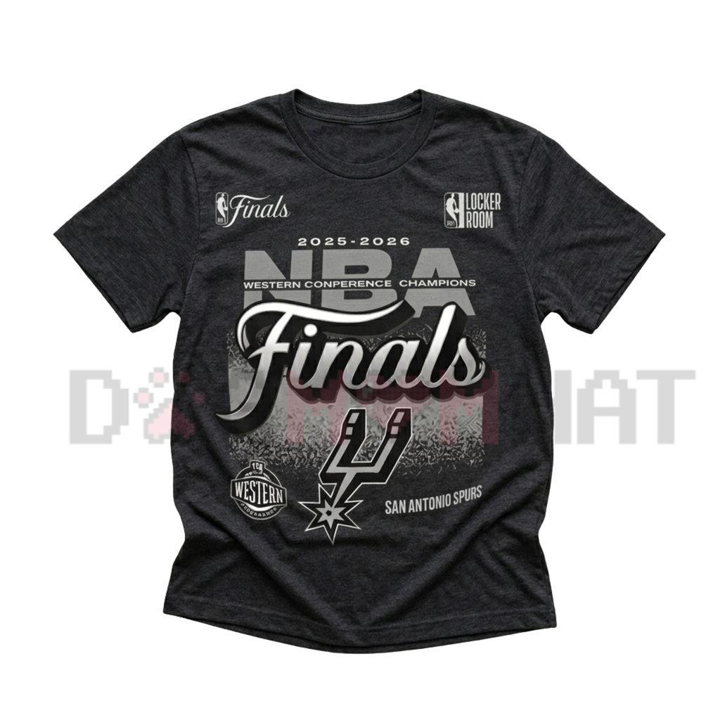 Spurs Fanatics 2026 Western Conference Champions Locker Room T-Shirt