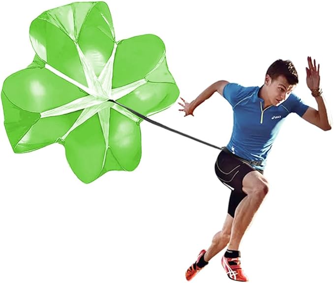 Bfsmile Running Speed Training 56" Parachute with Adjustable Strap, Free Carry Bag. Speed Chute Resistance Running Parachute for Kids Youth and Adults