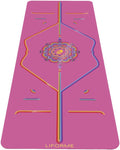 Liforme Printed Yoga Mat Collection - Free Yoga Bag Included - Patented Alignment System, Warrior-like Grip, Non-Slip, Eco-friendly, Sweat-resistant, Long, Wide and Thick for Comfort