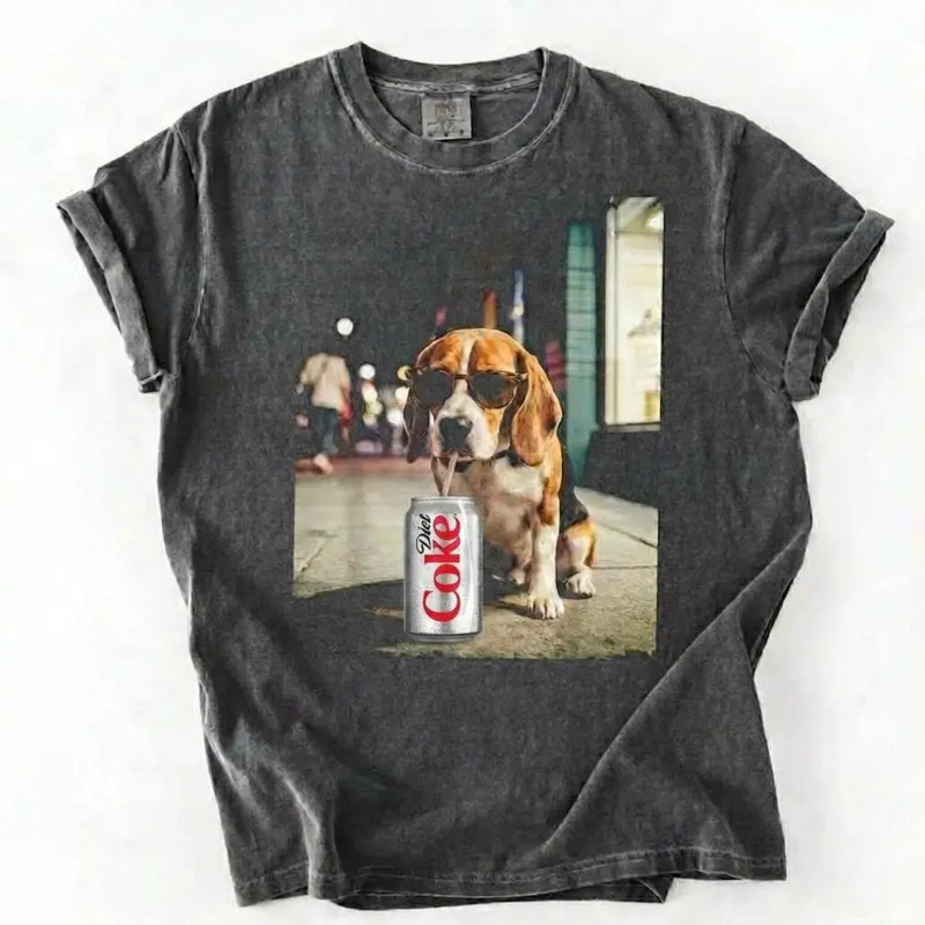 Dog Breeds "Drinking Diet Coke" Graphic T-Shirt