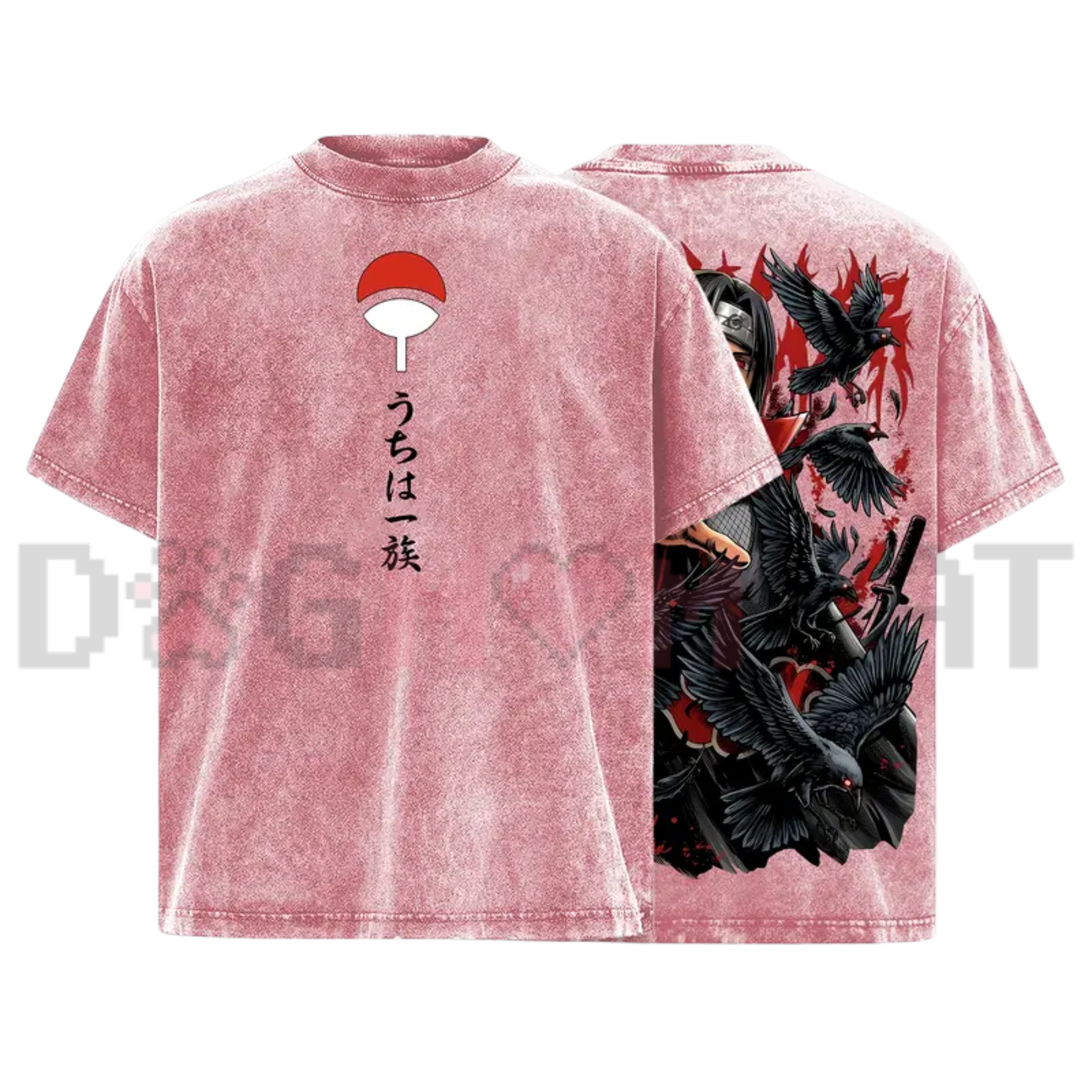Uchiha Clan Red Eye Crow Graphic Tee