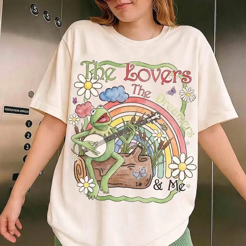 Watercolor Kermit "The Lovers, The Dreamers And Me" T-Shirt