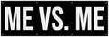 Damdekoli Me Vs Me Banner - Motivational Home Gym Decor - Large Quote Wall Art - Weightlifting - Inspirational (84 x 28 Inches)