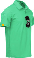 V VALANCH Mens Polo Shirts Short Sleeve Moisture Wicking Golf Polo Athletic Collared Shirt Tennis T-Shirt Tops