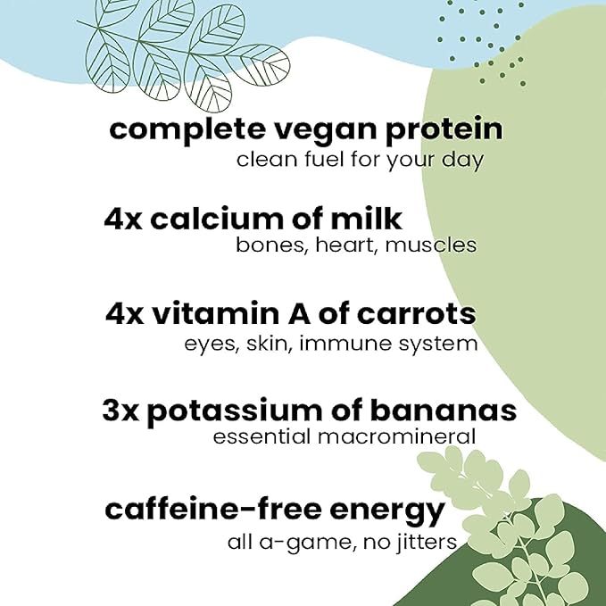 Organic Moringa Powder | 100% Regenerative Organic Raw Moringa Powder, Certified USDA Organic. Non-GMO (2lb)