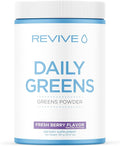 Revive MD Daily Green Powder Superfood (Fresh Berry) - Supergreens Powder to Support Energy Levels - Green Juice That Improves Fiber Intake - Vegetable Supports Digestion and Gut Health