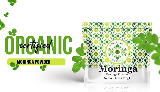 Superfood Moringa Powder – Fresh Dried Organic Moringa Leaf from Indonesia – Nutritious Greens & Complete Plant Protein – Certified USDA Organic – 170g Pouch, 42 Servings (10 Pack)