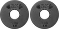 Micro Gainz Standard 1-Inch Center Hole Weight Plates, Set of 2 Black Fractional Plates Choose Set (.25LB-1.25LB), Designed for Standard 1-inch Barbells & Dumbbells, Made In USA