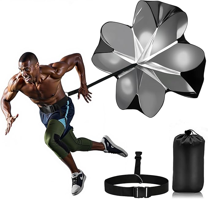 Running Speed Training, 56 inch Speed Drills Resistance Parachute Running Sprint Chute Soccer Football Sport Speed Training