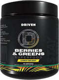 Driven B&G Berries & Greens Superfood Powder, 30 Servings - Organic Plant-Based Formula with Probiotics & Digestive Enzymes -Supports Recovery, Healthy Digestion, and Immune Function (Citrus Delight)
