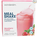 WonderSlim Meal Replacement Shake, Strawberry Cream, 15g Protein, 24 Vitamins & Minerals, Gluten Free (7ct)