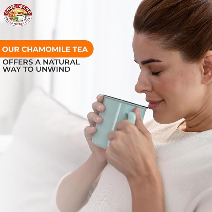 Angel Brand Chamomile Tea Bags, Chamomile Flower Tea for Relaxation & 20 bags
