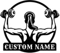 Customized Metal Gym Name Sign, Personalized Sports Room Wall Art,Metal Gym Sign,Unique Fitness Wall Sign, Gym Lovers Unique Gift, Gym Wall Art,Training Center Sign (Style-16)