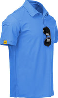 V VALANCH Mens Polo Shirts Short Sleeve Moisture Wicking Golf Polo Athletic Collared Shirt Tennis T-Shirt Tops