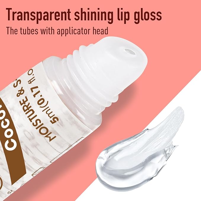 AZEN 120 Pack Lip Gloss Set, Clear Lip Gloss Bulk, Lip Oil for Dry Cracked Lips Moisturizing Hydrating Nourishing with Vitamin E