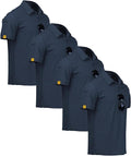 ZITY 4 Pack Mens Polo Shirt Short Sleeve Sports Golf Tennis T-Shirt Athletic Collared Tactical Shirts