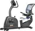 JEEKEE Recumbent Exercise Bike for Seniors,Stationary Bikes for Home, 300LB Capacity & 16 Levels Magnetic Resistance, Heart Rate Handle