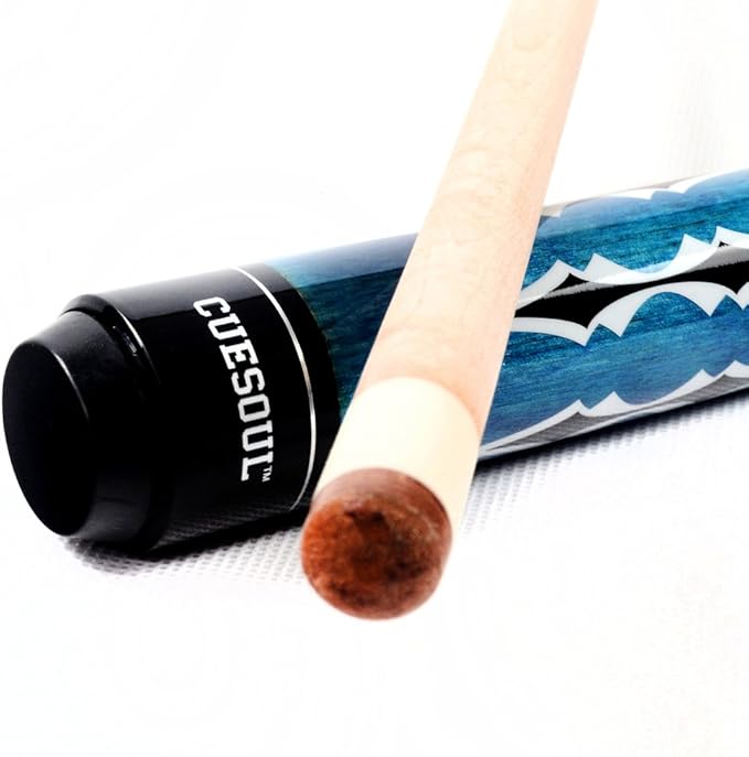 CUESOUL House Bar Pool Cue Sticks,Two Cue Sticks + 2x2 Pool Cue Case Hard